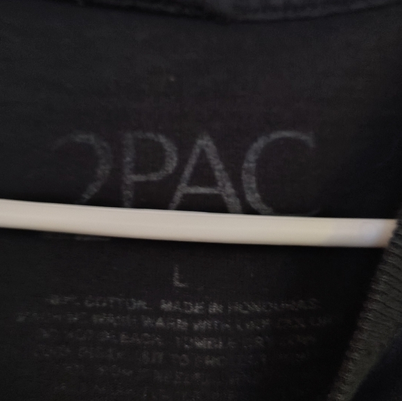 NWOT TUPAC Black Graphic T-Shirt with Purple Accents Size Large - Picture 4 of 4